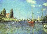 Claude Monet Red Boats at Argenteuil painting